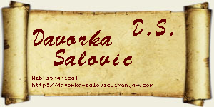 Davorka Šalović vizit kartica